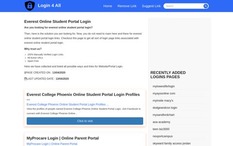 everest online student portal login - Official Login Page [100 ...