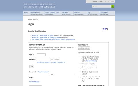 LASC-Online Services - LA Court