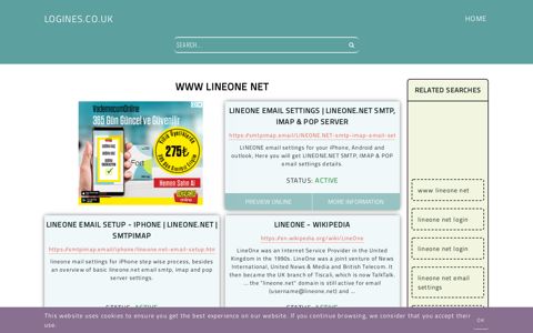 www lineone net - General Information about Login