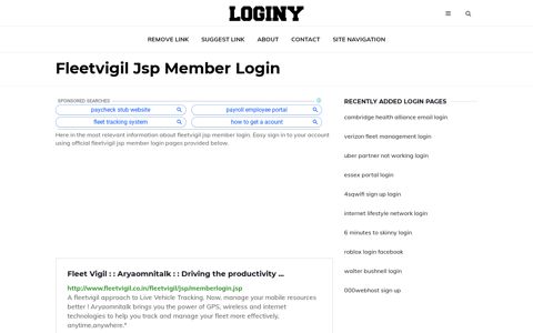 Fleetvigil Jsp Member Login ✔️ One Click Login - loginy.co.uk