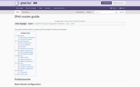 IPv6 router guide - Gentoo Wiki