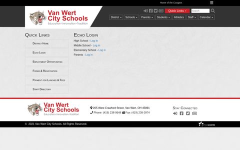 Echo Login - Van Wert City Schools