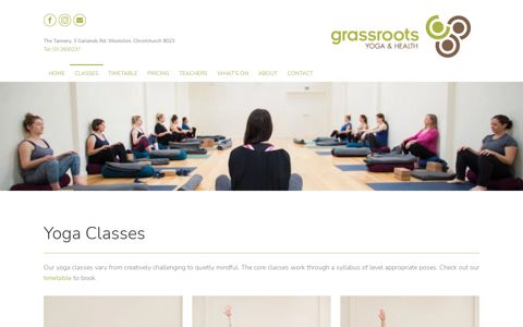 Our yoga classes, find your space | Grassroots Yoga