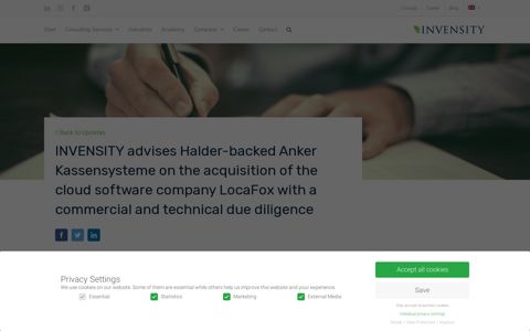 INVENSITY advises Halder-backed Anker Kassensysteme on ...