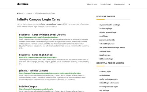 Infinite Campus Login Ceres ❤️ One Click Access - iLoveLogin
