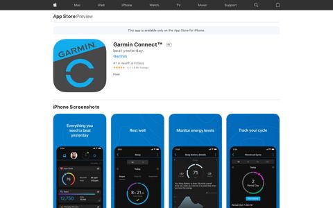 ‎Garmin Connect™ on the App Store