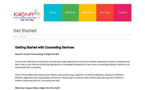 Get Started – Kidstuff Counseling