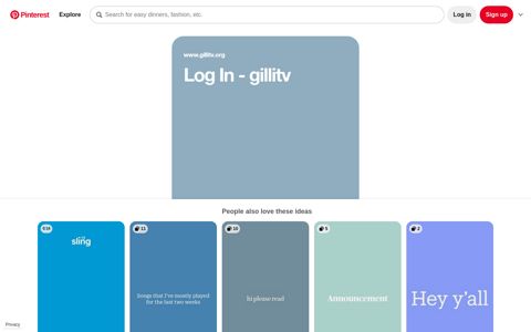 Log In - gillitv di 2020 - Pinterest