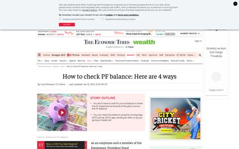 How to check PF balance - The Economic Times