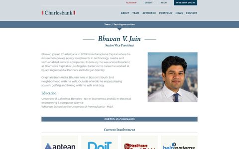 Bhuvan V. Jain | Charlesbank - Charlesbank Capital Partners