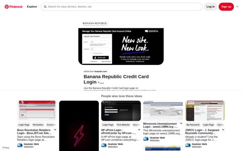 Banana Republic Credit Card Login - Pinterest