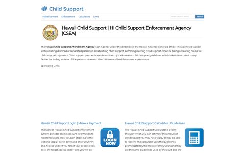 HI Child Support Enforcement Agency (CSEA)