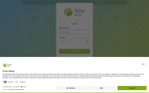 Fidor Bank AG - Login