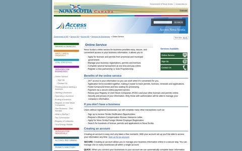 Online Service | Access Nova Scotia | Government of NS