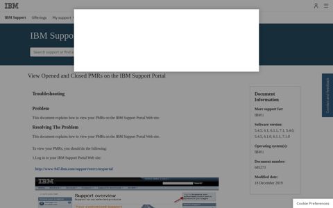 View Opened and Closed PMRs on the IBM Support Portal