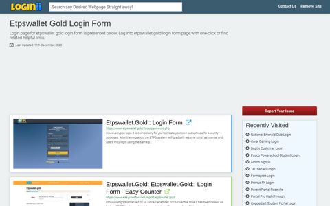 Etpswallet Gold Login Form - Loginii.com