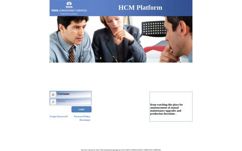 TCS HCM Platform Portal