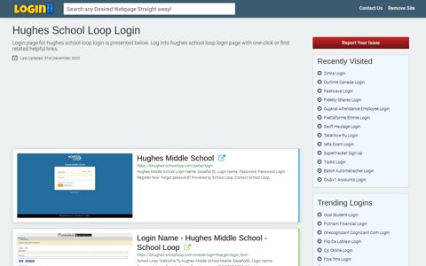 Hughes School Loop Login - Loginii.com