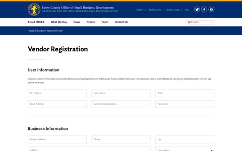 Vendor Registration - Essex County Small Business ...