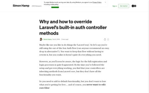 Why and how to override Laravel's built-in auth controller ...