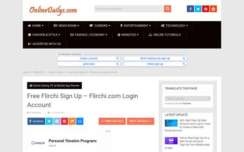 Free Flirchi Sign Up - Flirchi.com Login Account