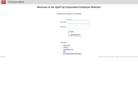 QuikTrip Employee: Login