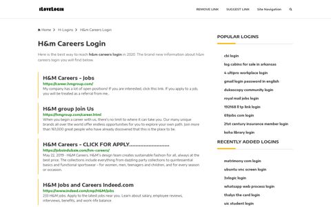 H&m Careers Login ❤️ One Click Access - iLoveLogin
