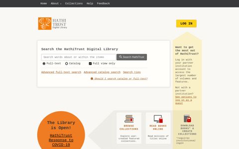 HathiTrust Digital Library | Millions of books online