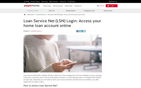 Loan Service Net (LSN) Login: Access your home loan ...