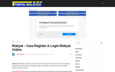 iRakyat - Cara Register & Login iRakyat Online - Portal Malaysia