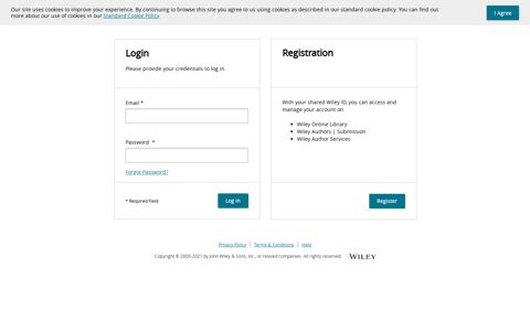 Wiley | User Log in - Support | Wiley