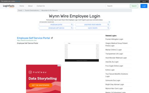 Wynn Wire Employee Login - Employee Self Service Portal