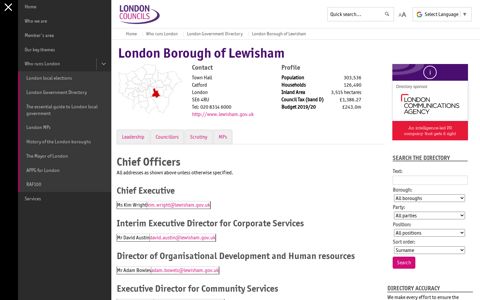 London Borough of Lewisham - London Government Directory