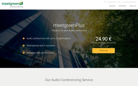 meetgreen Plus: teleconference with up to 35 participants for ...