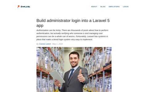 Build administrator login into a Laravel 5 app - Employbl