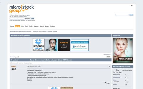 Become a contributor to Istock. | Professional Microstock Forum