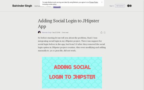 Adding Social Login to JHipster App | by Balvinder Singh ...