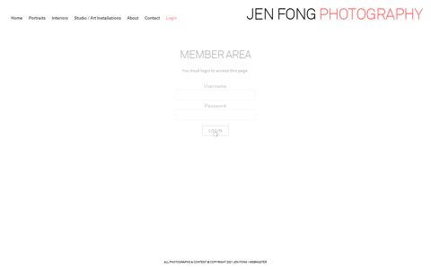 Client Login - Jen Fong Photography