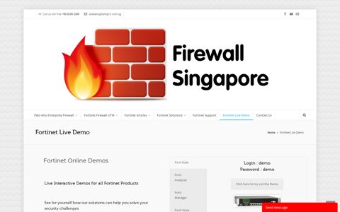 Fortinet Live Demo – Firewall Singapore