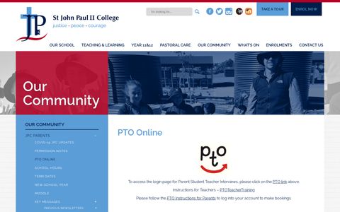 PTO Online - St John Paul II College