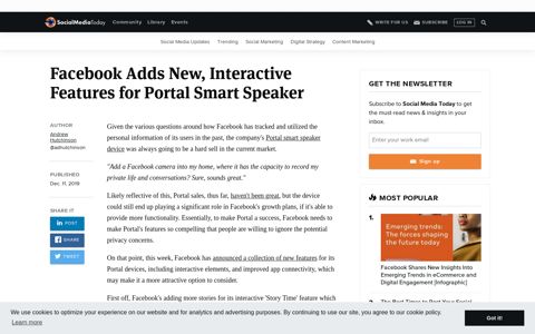 Facebook Adds New, Interactive Features for Portal Smart ...