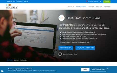 HostPilot ® Control Panel - Intermedia