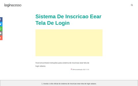 ▷ Sistema De Inscricao Eear Tela De Login - Loginacesso.net