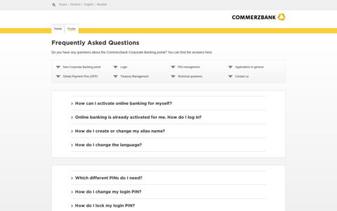 Frequently Asked Questions - Commerzbank