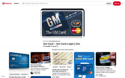 Gm Card – Gm Card Login [ Gm Credit Card ] in 2020 - Pinterest