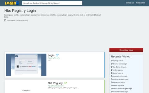 Hbc Registry Login - Loginii.com