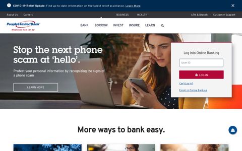 Online Banking | Log Into Your Account | People's United Bank