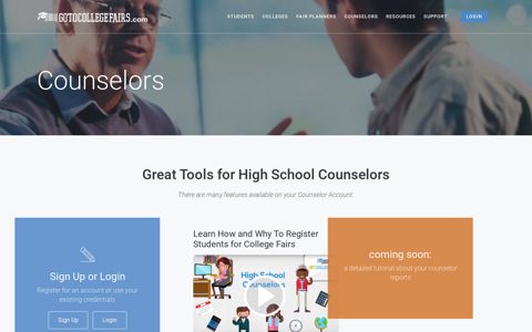 Great Tools for High School Counselors - Go To College Fairs ...