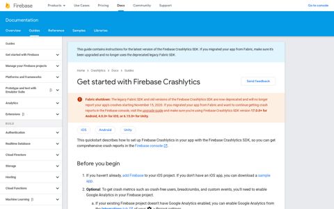 Get started with Firebase Crashlytics - Google