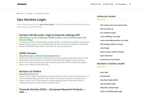 Upc Horizon Login ❤️ One Click Access - iLoveLogin